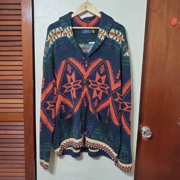 Polo Ralph Lauren Other - S O L D.Polo Ralph Lauren Southwestern Aztec Native Multi Shawl Cardigan Sweater